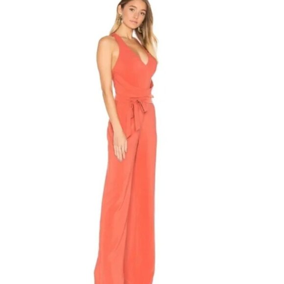 Lovers & Friends X Mark's The Spot Jumpsuit Blood Orange size small - Picture 8 of 8